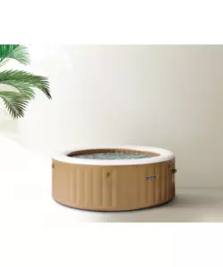 PISCINA IDROMASSAGGIO GONFIABILE INTEX "BUBBLE MASSAGE" 6 PERSONE BEIGE 216x216X71 CM - COD. 28428ND
