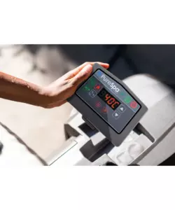 PISCINA IDROMASSAGGIO GONFIABILE INTEX "PURESPA GREYWOOD DELUXE" CON TELO BASE, TELO DI COPERTURA, DISPENSER, LUCE LED, DUE POGGIATESTA 4 PERSONE EFFETTO LEGNO GRIGIO 196X196X71 CM - COD. 28440NP