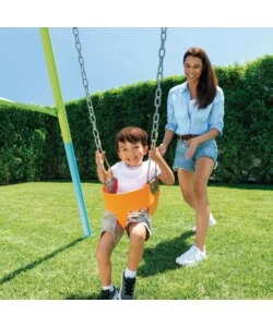 ALTALENA INTEX CON SEGGIOLINO INTERCAMBIABILE IN ACCIAIO VERDE E AZZURRO 170X235X200 CM - COD. 44113