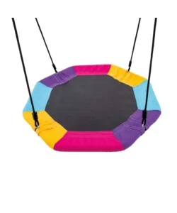 ALTALENA INTEX CON DUE SEGGIOLINI E DONDOLO NIDO IN ACCIAIO VERDE E AZZURRO 343X235X200 CM - COD. 44133