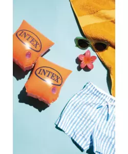 BRACCIOLI GONFIABILI INTEX "DELUXE" IN VINILE ARANCIONE 23X15 CM - COD. 58642EU