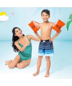 BRACCOLI GONFIABILI INTEX "DELUXE GRANDI" IN VINILE ARANCIONE 30X15 CM - COD. 58641EU