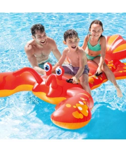 CAVALCABILE GONFIABILE INTEX "ARAGOSTA" IN VINILE ROSSO 213X137 CM - COD. 57528NP