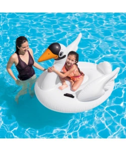 CAVALCABILE GONFIABILE INTEX "CIGNO" IN VINILE BIANCO 130X102X99 CM - COD. 57557NP