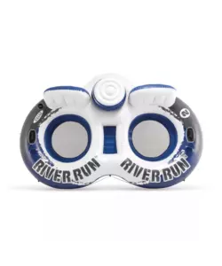 CIAMBELLA GONFIABILE DOPPIA INTEX "RIVER RUN" IN VINILE BLU 243X157 CM - COD. 58837EU