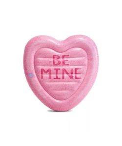 MATERASSINO GONFIABILE INTEX "CUORE" IN VINILE ROSA 145X142 CM - COD. 58789