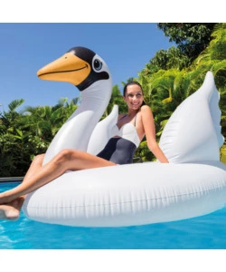 CAVALCABILE GONFIABILE INTEX "CIGNO" IN VINILE BIANCO 178X140X132 CM - COD. 57287EU