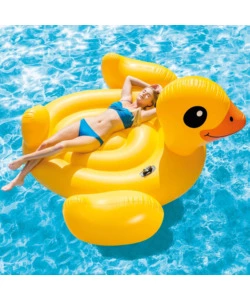 CAVALCABILE GONFIABILE INTEX "PAPERA GRANDE" IN VINILE GIALLO 203X203X112 CM - COD. 56286