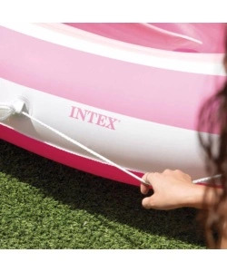 MATERASSINO GONFIABILE INTEX "CANOTTO" IN VINILE ROSA 224X119X97 CM - COD. 57804EU