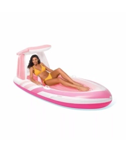 MATERASSINO GONFIABILE INTEX "CANOTTO" IN VINILE ROSA 224X119X97 CM - COD. 57804EU