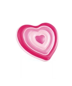 MATERASSINO GONFIABILE INTEX "CUORE" IN VINILE ROSA 155X135X25 CM - COD. 58727EU