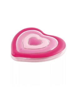 MATERASSINO GONFIABILE INTEX "CUORE" IN VINILE ROSA 155X135X25 CM - COD. 58727EU