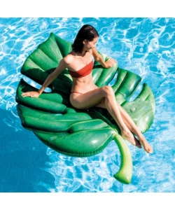 MATERASSINO GONFIABILE INTEX "FOGLIA" VERDE 206X132X20 CM - COD. 58782EU