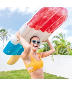 MATERASSINO GONFIABILE INTEX "ICE POP" IN VINILE COLORI ASSORTITI 186X66X20 CM - COD. 58774EU