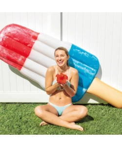 MATERASSINO GONFIABILE INTEX "ICE POP" IN VINILE COLORI ASSORTITI 186X66X20 CM - COD. 58774EU