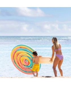 MATERASSINO GONFIABILE INTEX "LOLLIPOP RAINBOW" IN VINILE 198X127X25 CM - COD. 58754EU