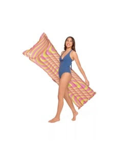 MATERASSINO GONFIABILE INTEX "ONDE RAZZLE DAZZLE" IN VINILE COLORI ASSORTITI 183X69 CM - COD. 59711EU