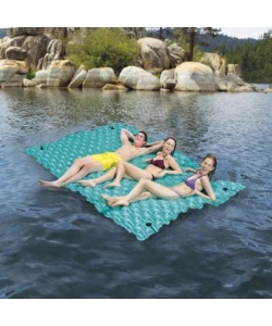 MATERASSINO GONFIABILE CON CUSCINETTI INTEX IN VINILE BLU 290X226 CM - COD. 56841EU