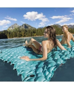 MATERASSINO GONFIABILE CON CUSCINETTI INTEX IN VINILE BLU 290X226 CM - COD. 56841EU