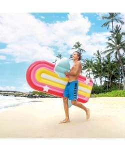 MATERASSINO GONFIABILE INTEX "RAINBOW CON NUVOLE" IN VINILE 175X117X20 CM - COD. 58729EU