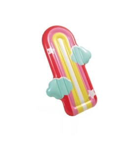 MATERASSINO GONFIABILE INTEX "RAINBOW CON NUVOLE" IN VINILE 175X117X20 CM - COD. 58729EU