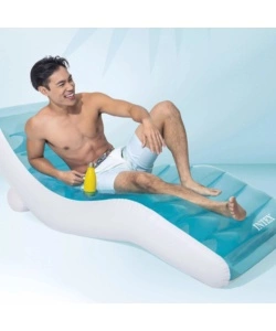 MATERASSINO GONFIABILE INTEX "SPLASH" IN VINILE AZZURRO 191X99 CM - COD. 56874EU