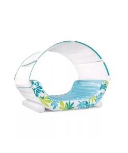 MATERASSINO GONFIABILE INTEX "LOUNGE TROPICAL" IN VINILE AZZURRO 224X150X165 CM - COD. 56294EU