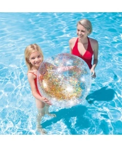 PALLONE GONFIABILE INTEX "GLITTER" IN VINILE COLORI ASSORTITI Ø 51 CM - COD. 58070NP