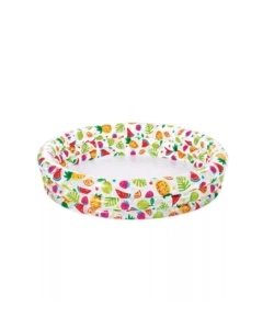 PISCINA GONFIABILE PER BAMBINI INTEX IN VINILE STAMPA ESTIVA 132X132X28 CM - COD. 59431NP