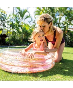 PISCINA GONFIABILE PER BAMBINI INTEX "BABY GLITTER" 86X86X25 CM - COD. 57103NP
