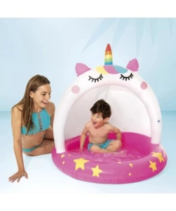 PISCINA GONFIABILE PER BAMBINI INTEX "CATICORN" IN VINILE 102X102 CM - COD. 58438NP