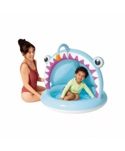PISCINA GONFIABILE PER BAMBINI INTEX "RANA PESCATRICE" IN VINILE 127X102X86 CM - COD. 58419NP