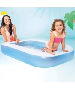 PISCINA GONFIABILE PER BAMBINI INTEX IN VINILE AZZURRO E BIANCO 166X100X25 CM - COD. 57403NP