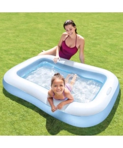 PISCINA GONFIABILE PER BAMBINI INTEX IN VINILE AZZURRO E BIANCO 166X100X25 CM - COD. 57403NP