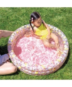 PISCINA GONFIABILE PER BAMBINI INTEX "BABY FIORI" IN VINILE ROSA 86X86X25 CM - COD. 58427NP