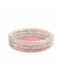PISCINA GONFIABILE PER BAMBINI INTEX "BABY FIORI" IN VINILE ROSA 86X86X25 CM - COD. 58427NP