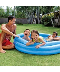 PISCINA GONFIABILE PER BAMBINI INTEX "CRYSTAL" IN VINILE BLU 147X147X33 CM - COD. 58426NP