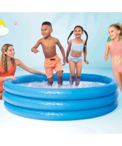 PISCINA GONFIABILE PER BAMBINI INTEX "CRYSTAL" IN VINILE BLU 168X168X38 CM - COD. 58446NP
