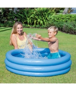 PISCINA GONFIABILE PER BAMBINI INTEX "CRYSTAL" IN VINILE BLU 114X114X25 CM - COD. 59416NP