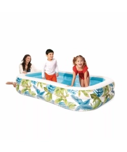 PISCINA GONFIABILE PER BAMBINI INTEX "FAMILY PALMA" IN VINILE 229X152X48 CM - COD. 57177NP