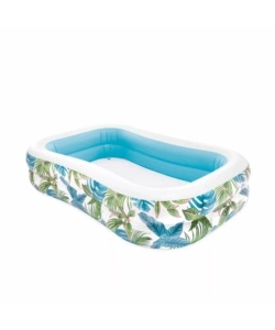 PISCINA GONFIABILE PER BAMBINI INTEX "FAMILY PALMA" IN VINILE 229X152X48 CM - COD. 57177NP