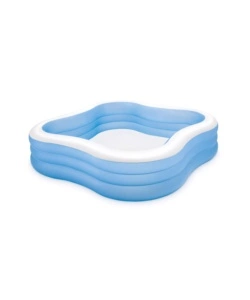 PISCINA GONFIABILE PER BAMBINI INTEX "FAMILY QUADRATA" IN VINILE COLORI ASSORTITI 229X229X56 CM - COD. 57495NP