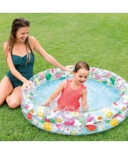 PISCINA GONFIABILE PER BAMBINI INTEX "JUST SO FRUITY" IN VINILE 122X122X25 CM - COD. 59421NP