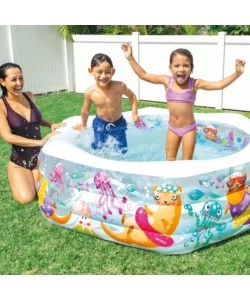 PISCINA GONFIABILE PER BAMBINI INTEX "OCEANO" IN VINILE 191X178X61 CM - COD. 56493NP