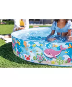 PISCINA RIGIDA PER BAMBINI INTEX "BEACH" 152X152X25 CM - COD. 56451NP