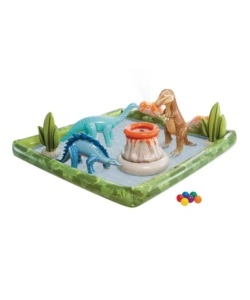 PLAYCENTER GONFIABILE INTEX "JURASSIC" CON PALLINE IN VINILE 201X201X36 CM - COD. 56132NP