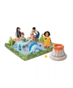 PLAYCENTER GONFIABILE INTEX "JURASSIC" CON PALLINE IN VINILE 201X201X36 CM - COD. 56132NP