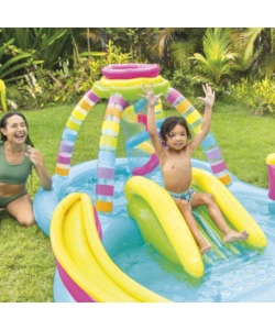 PLAYCENTER GONFIABILE INTEX "RAINBOW" IN VINILE 295X191X109 CM - COD. 56137NP