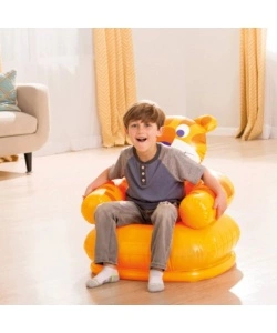 POLTRONA GONFIABILE PER BAMBINI INTEX "ANIMALI FELICI" IN VINILE COLORI ASSORTITI 65X64X74 CM - COD. 68556NP