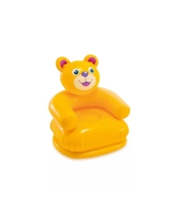 POLTRONA GONFIABILE PER BAMBINI INTEX "ANIMALI FELICI" IN VINILE COLORI ASSORTITI 65X64X74 CM - COD. 68556NP